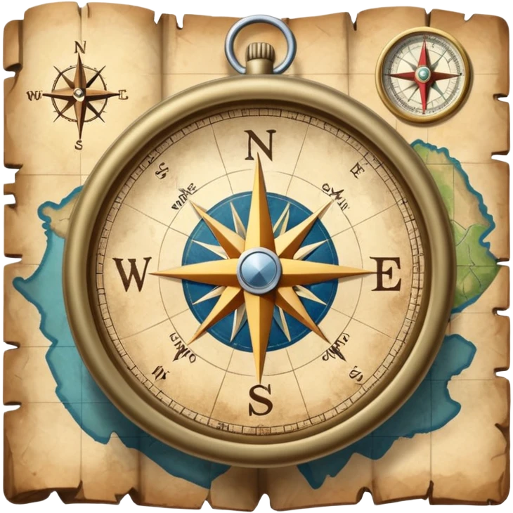 a map and a compass emoji