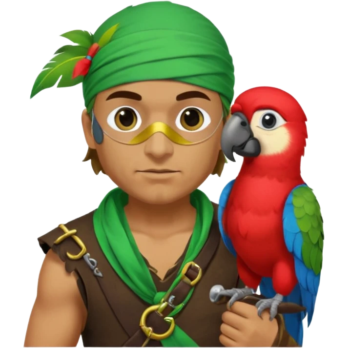 pirate and parrot emoji