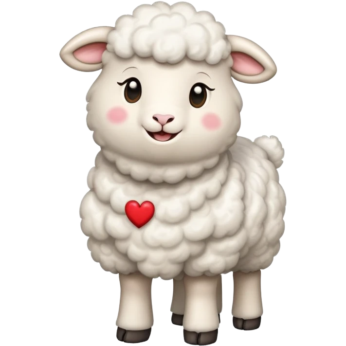 Lamb with love emoji  emoji