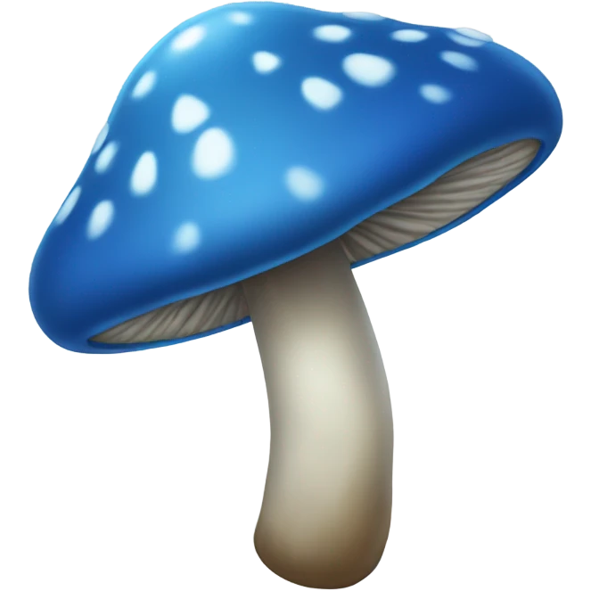 Blue mushroom emoji