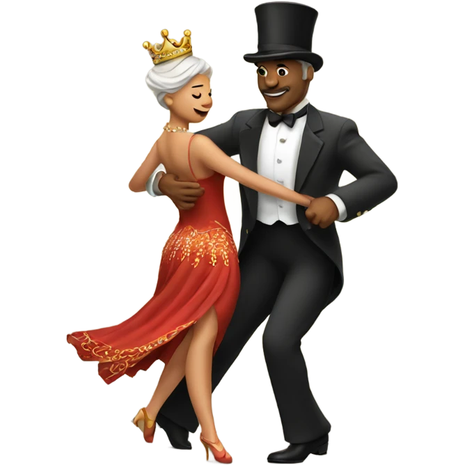 king and queen dancing tango emoji