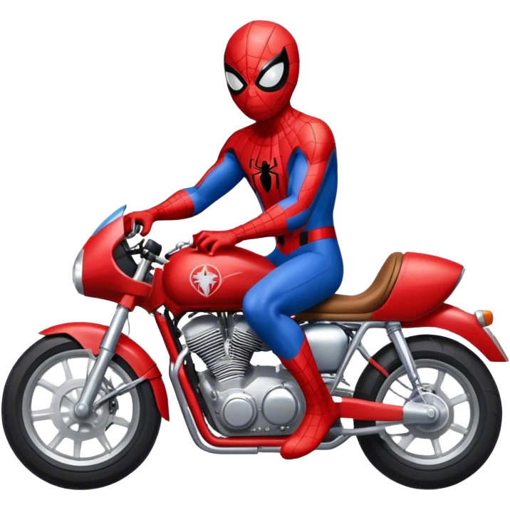 Spider-Man on a motorcycle emoji