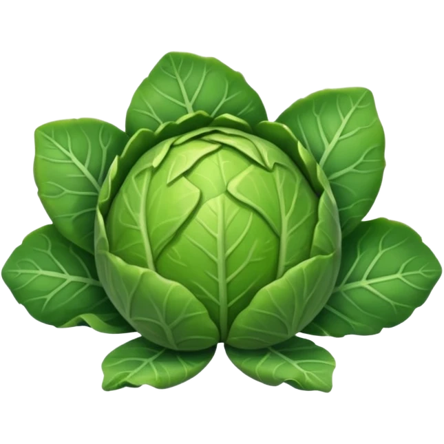 single brussel sprout, leafy emoji