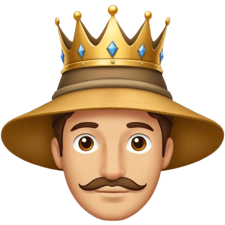 edieval male farmer's hat with wide crown emoji
