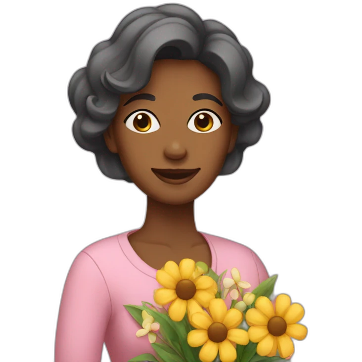 mother with flowers emoji
