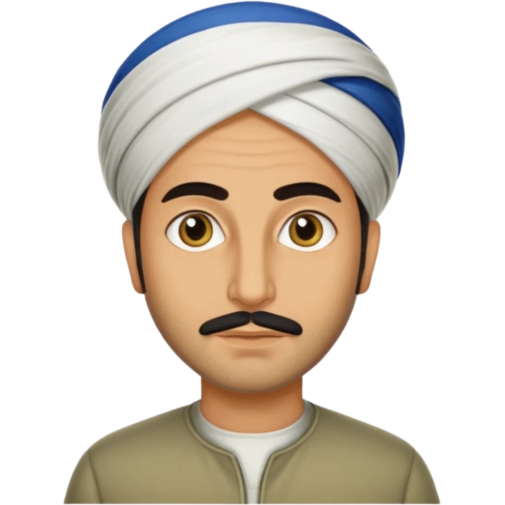 Portrait of a male Iranian civilian with a neutral expression 1980 emoji