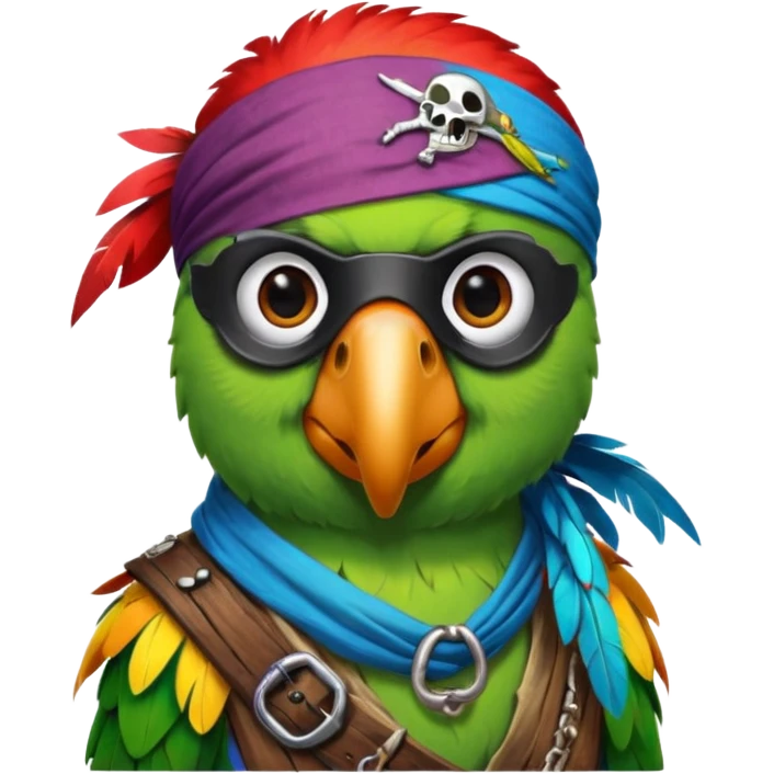 pirate and parrot emoji