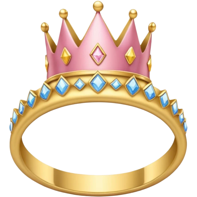 anillo de cumpleañera de 15 años con corona de princeca emoji