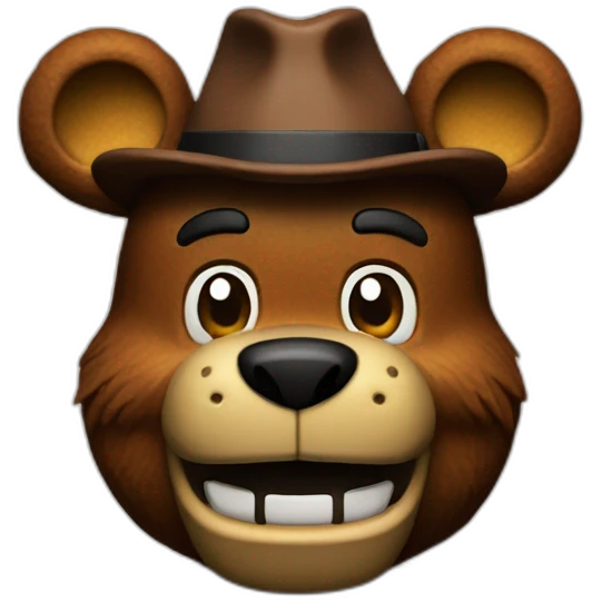 freddy fazbear, animatronic bear emoji