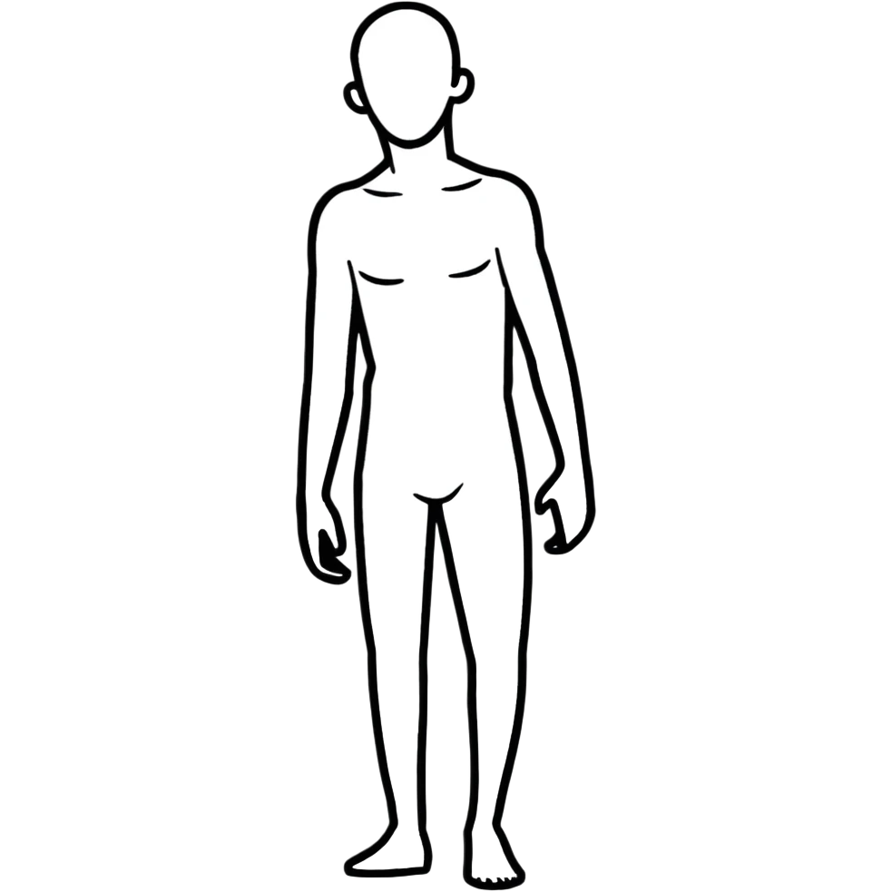 full body very skinny male figure standing emoji