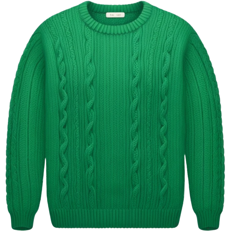 Green knitted wool sweater. emoji