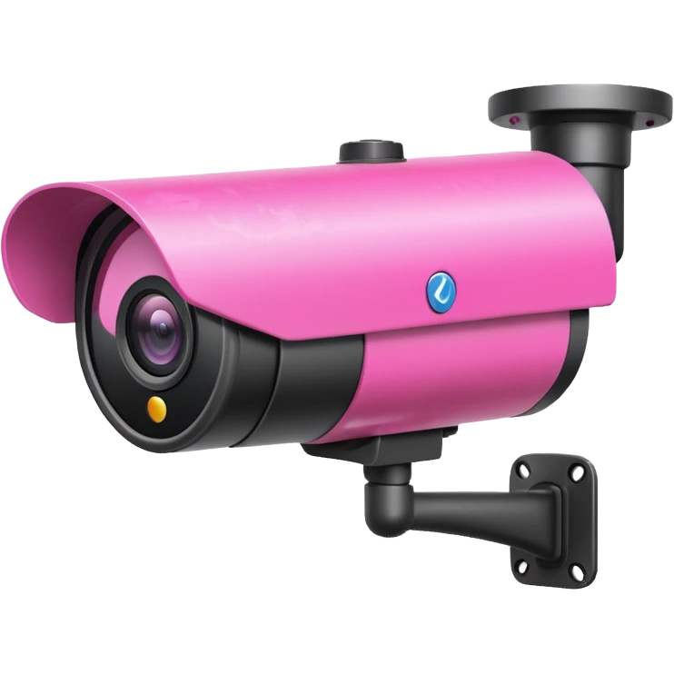 Security Camera pink with graffity emoji