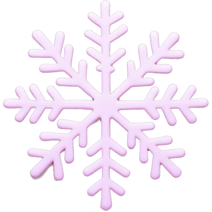 pastel pink snowflake  emoji