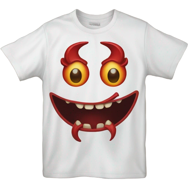 T-shirt with a Picture of satan on it emoji