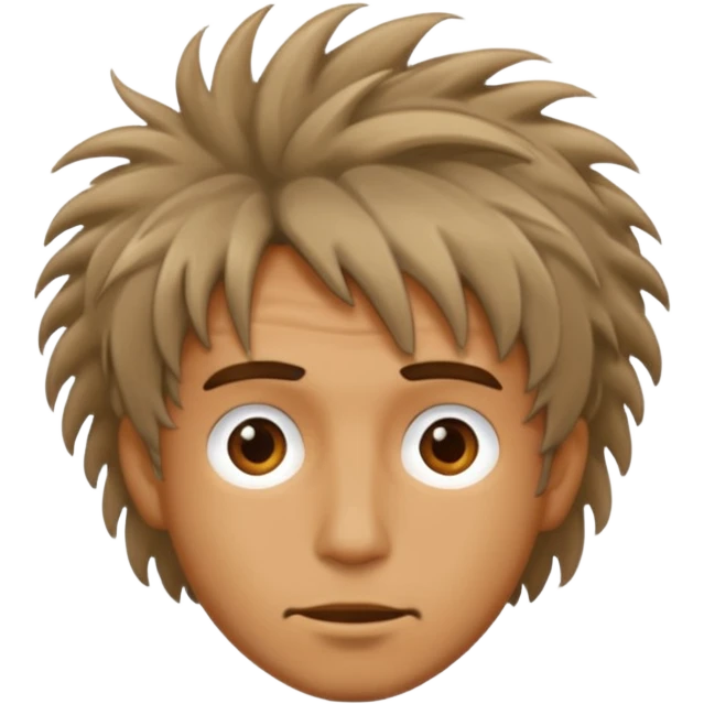 Man strange hair emoji
