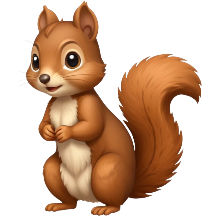 A cute little squirrel, full body.  emoji