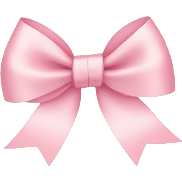 light pink ribbon bow emoji