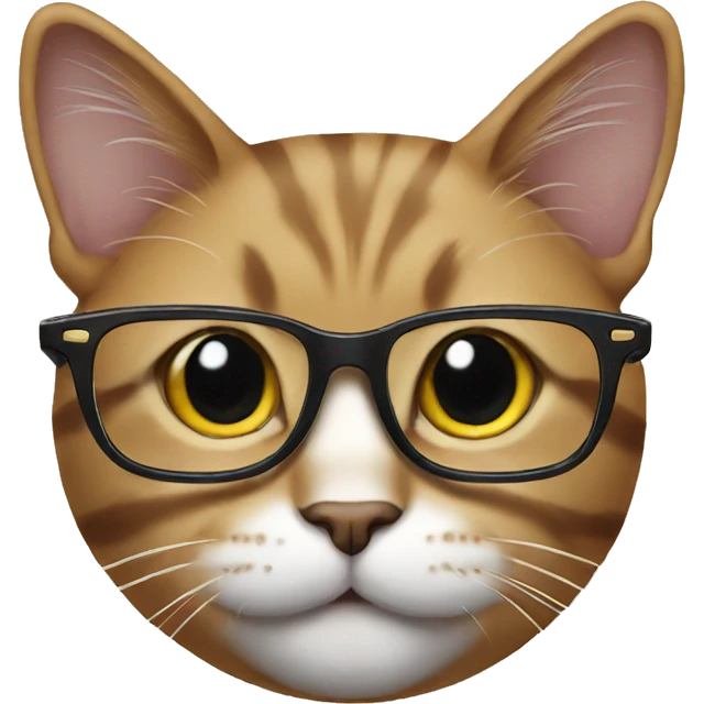 cat wearing glasses emoji