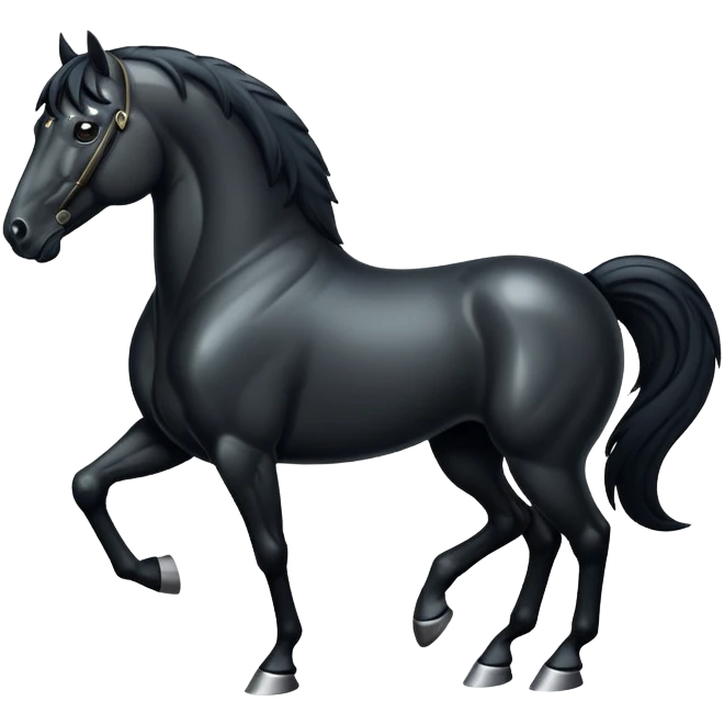 black horse no markings  emoji