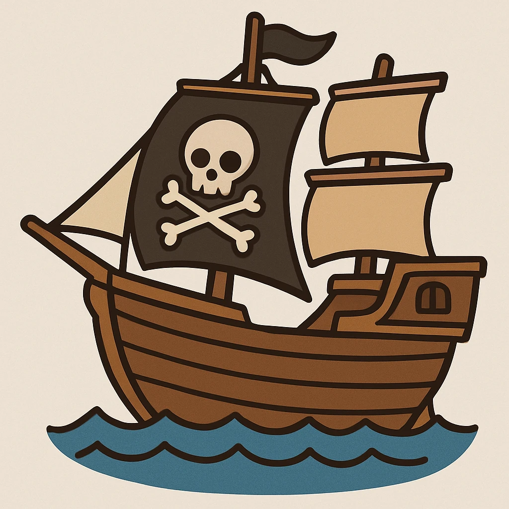 pirate ship emoji