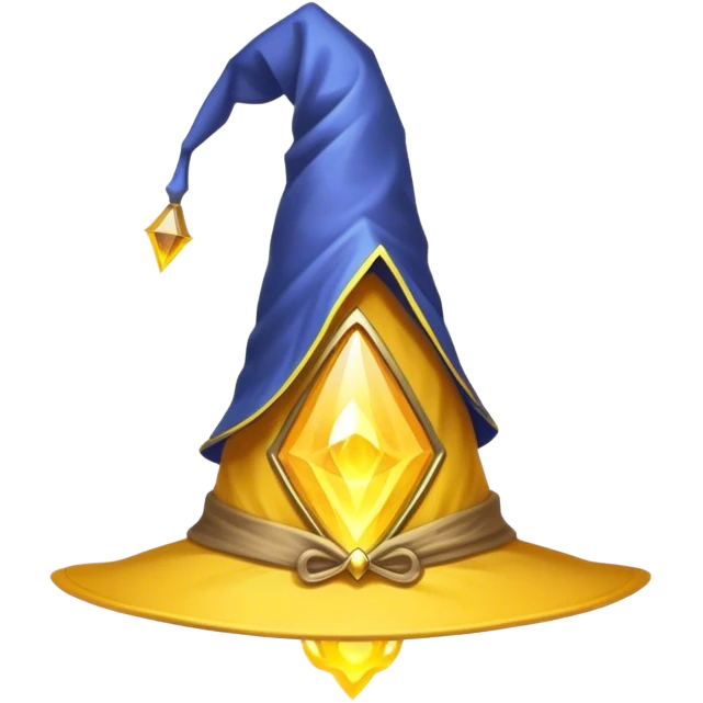 yellow wizard hat with aura Bright emoji