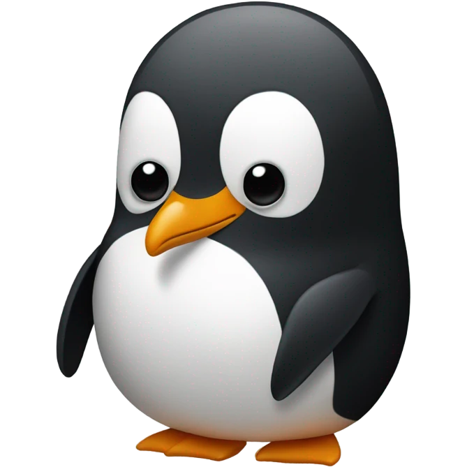Penguin with kelly lucas head emoji