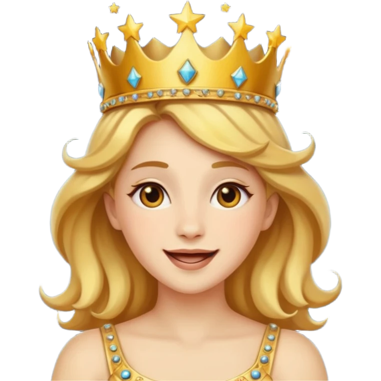 Leo woman as an emoji, celestial, with stars, no text emoji