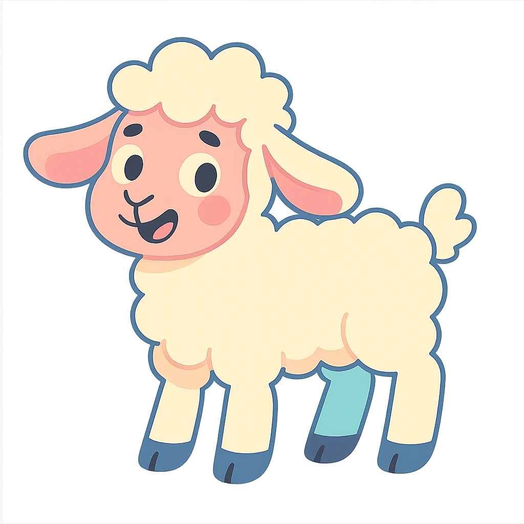 soft pastel lamb emoji