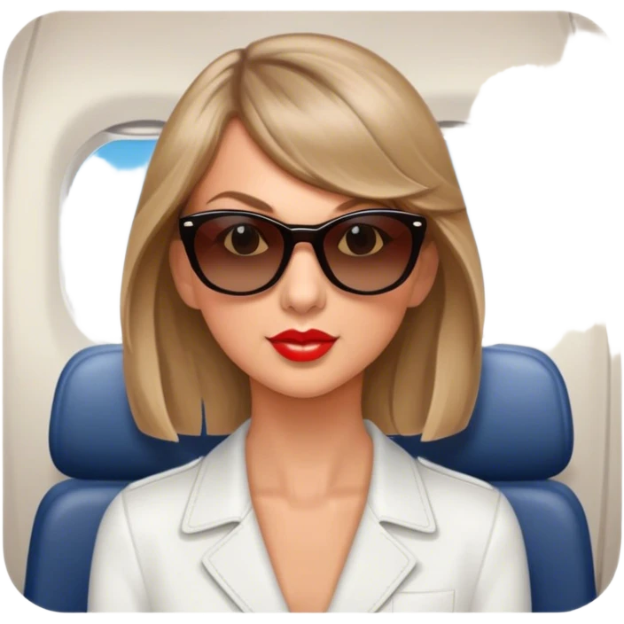 Tylor Swift on a plane emoji