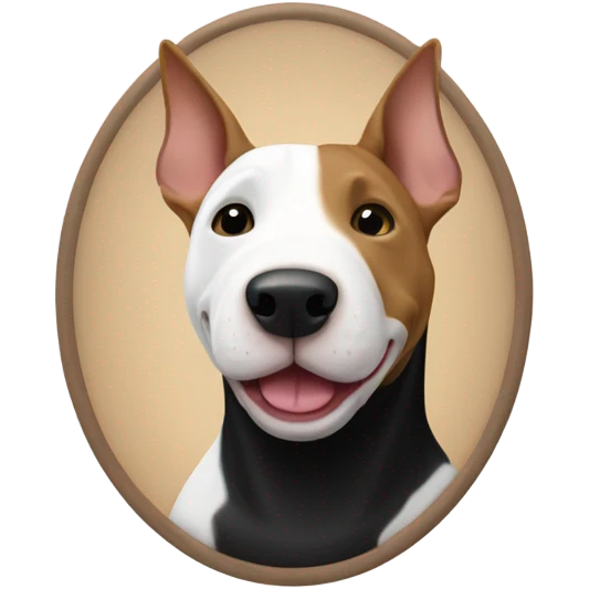 Bull terrier oval head black light brown emoji