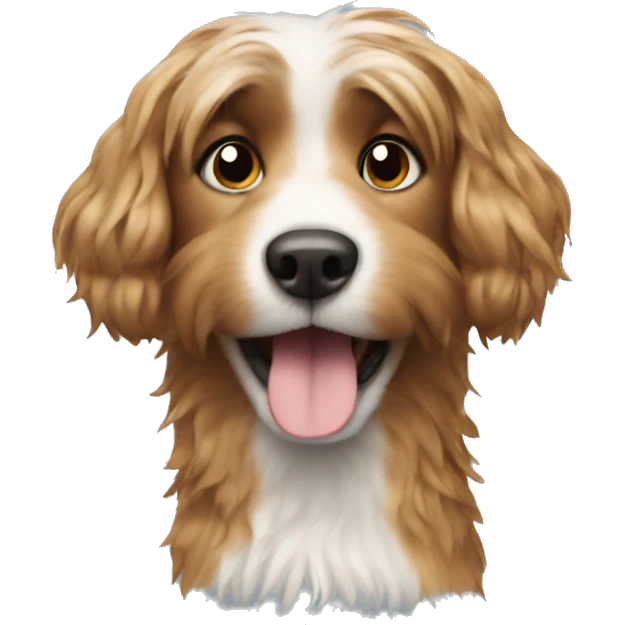 Dog with food hair emoji