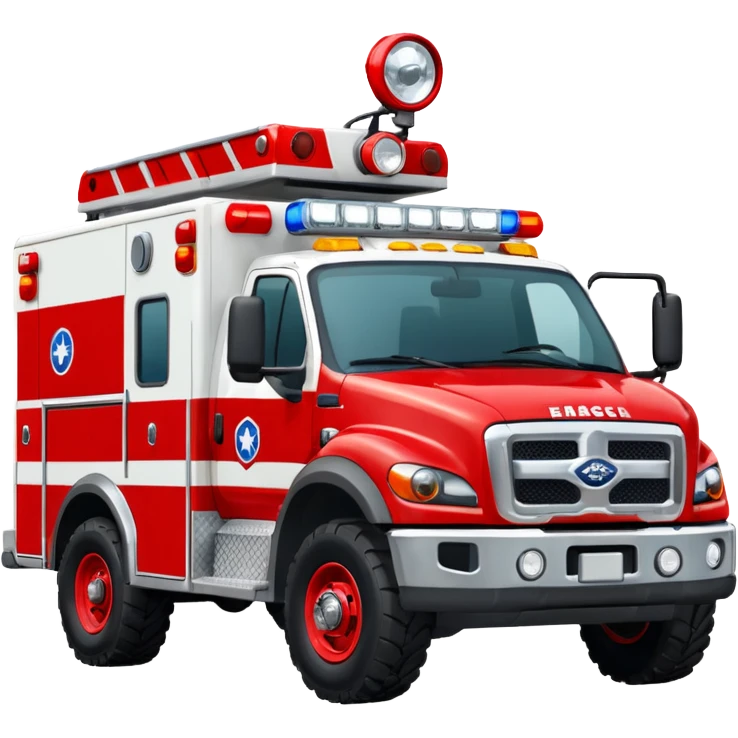 Search & Rescue Truck in USA. emoji