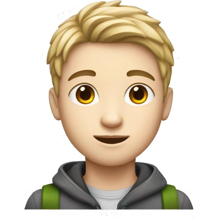 teeneger student boy white skin emoji