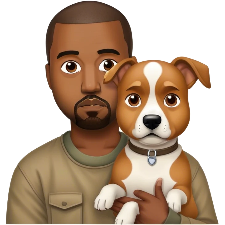 Kanye West  with a dog￼ emoji
