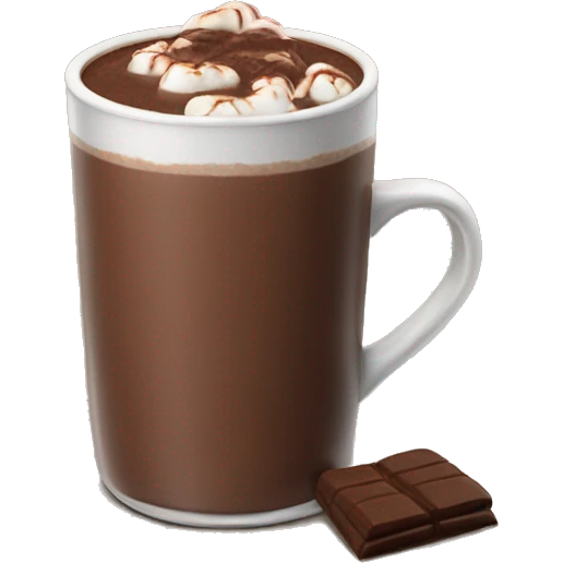 Realistic hot chocolate emoji
