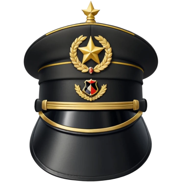 German officer's hat is slightly turned to the right  emoji