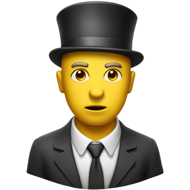 Yellow face smirking but also puzzled emoji