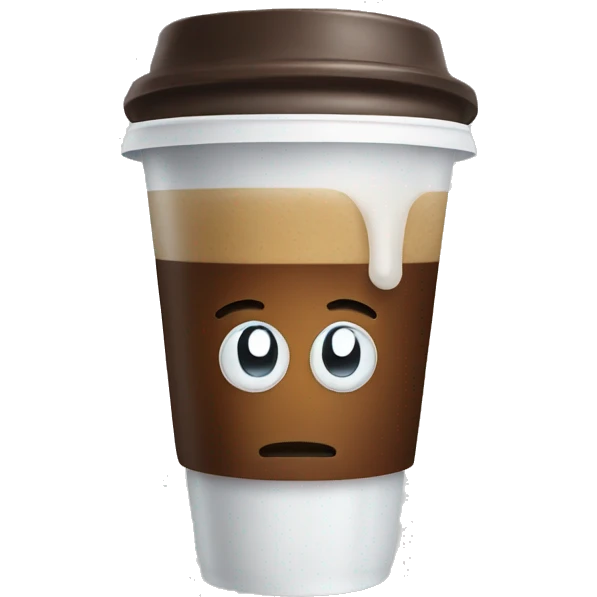 Coffee in a plastic cup with ice emoji