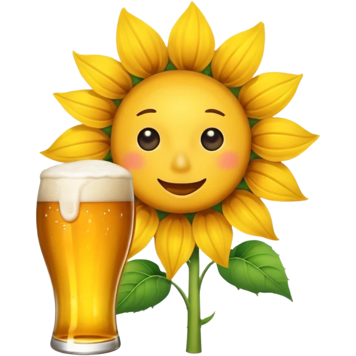 Girasol con chela emoji