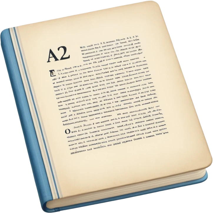 a textbook labeled A2-B1 emoji