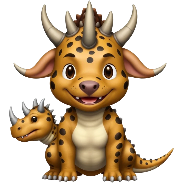 Black pibull dressed as a triceratops  emoji