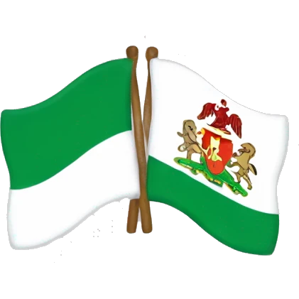 Drapeau du Nigeria et de l'Espagne mélanger  emoji