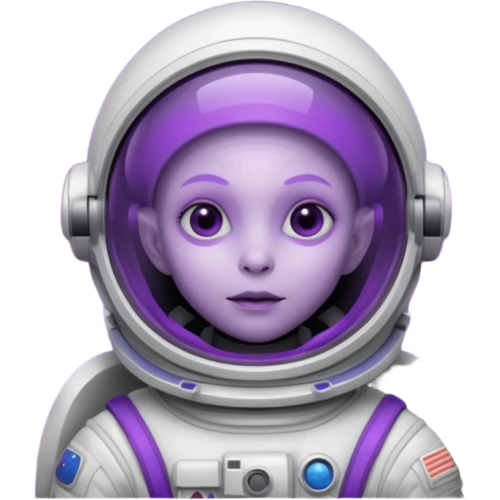 purple alien white Astronaut emoji