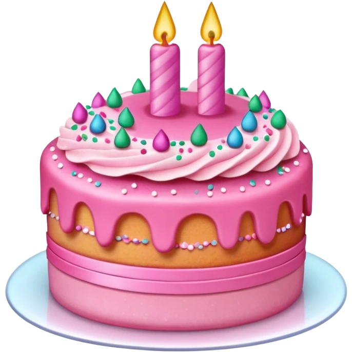 Glitter Pink Cake emoji