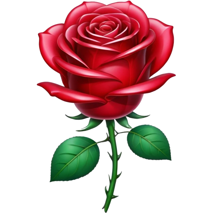A rose made of ruby glass emoji