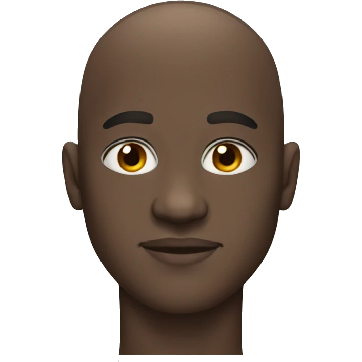 Human bald black man  emoji