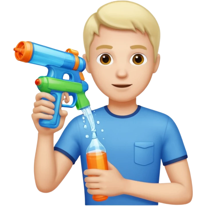 Hittler holding a water gun emoji