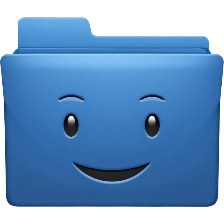 A **simple emoji-style icon** of a **blue multipocket folder**, clean and minimal, with **layered inner tabs**, subtle shading, and a **small blue Volkswagen Jetta car symbol** on the front. blue folder
 emoji