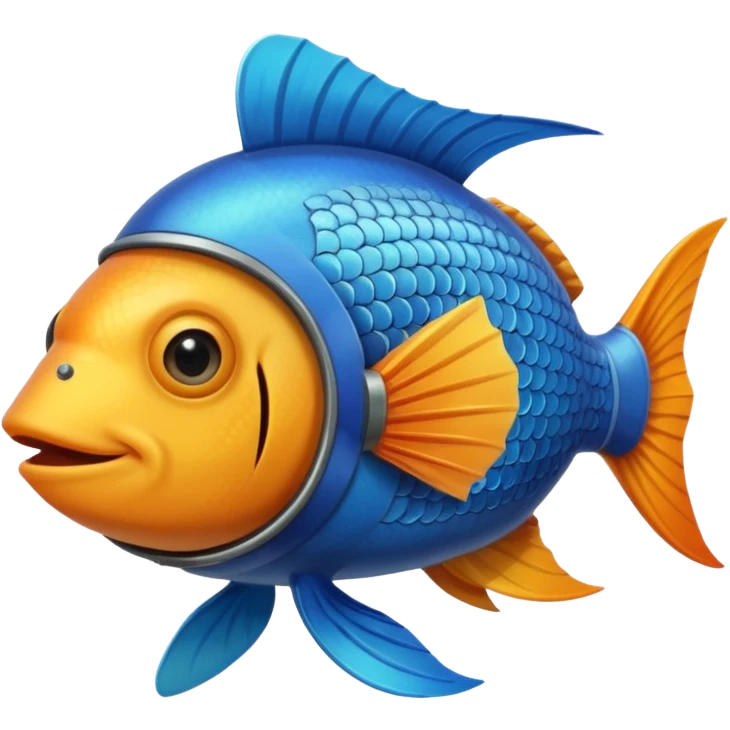 A fish wearing an airplane pilot’s helmet. emoji