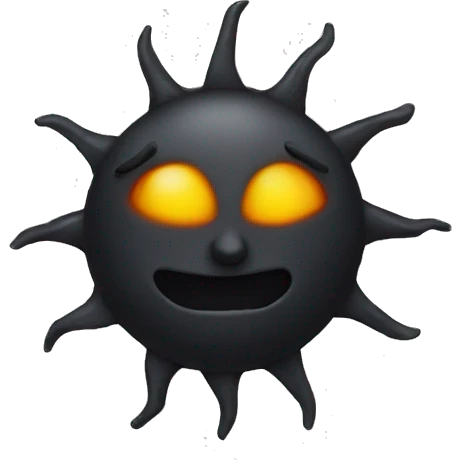 Dark sun emoji
